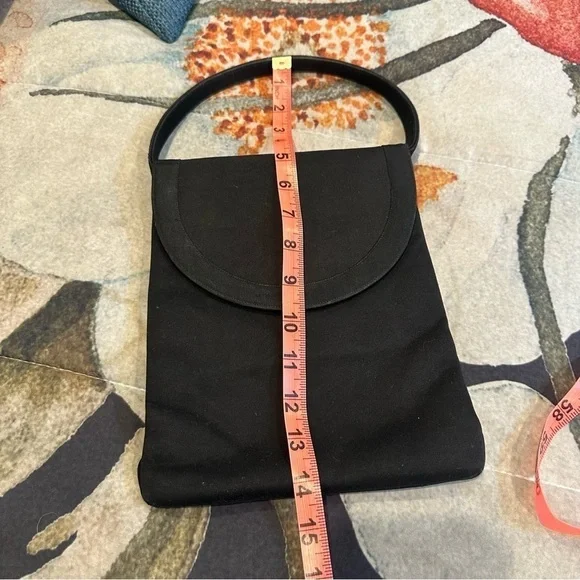 Vintage Palazzo black evening handbag fancy dressy purse matte satin finish - Picture 9 of 13